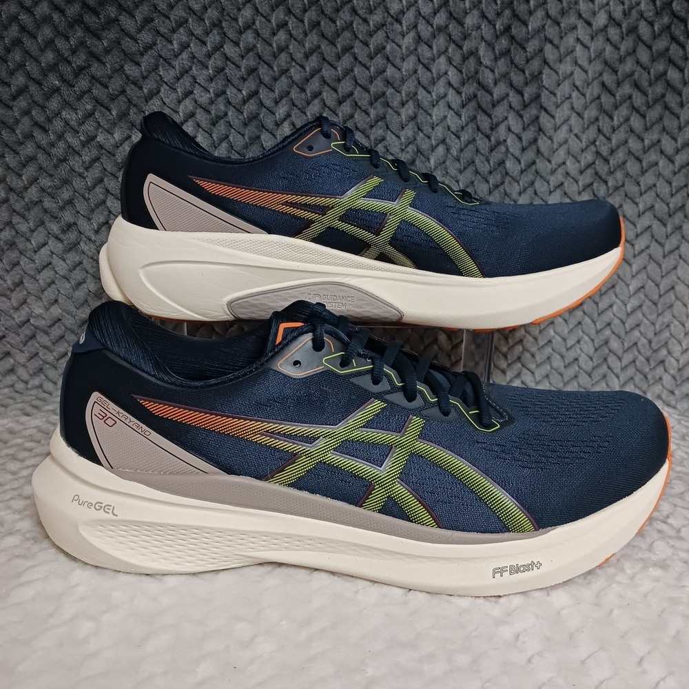 Asics Gel-Kayano 30 French Blue Neon Lime Mens Road Running Sneakers Shoes Sz 14